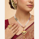Pooja Sales Rajkot Traditional Pota Stone Pearl Necklace Set (Pack of 6)