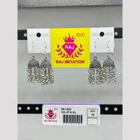 Raj Imitation Oxidised Plated Ghungroo Jhumki Earrings  