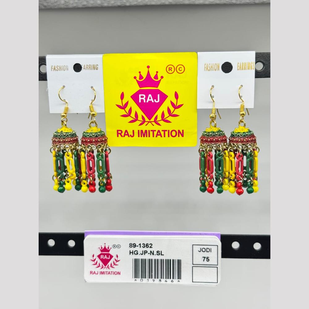 Raj Imitation Gold Plated Pearl Jhumki Earrings