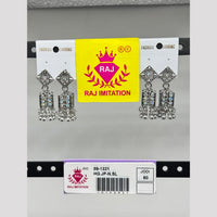 Raj Imitation Oxidised Plated Austrian Stone And Ghungroo Jhumki Earrings