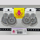 Raj Imitation Oxidised Plated Austrian And Pearl Dangler Earrings  