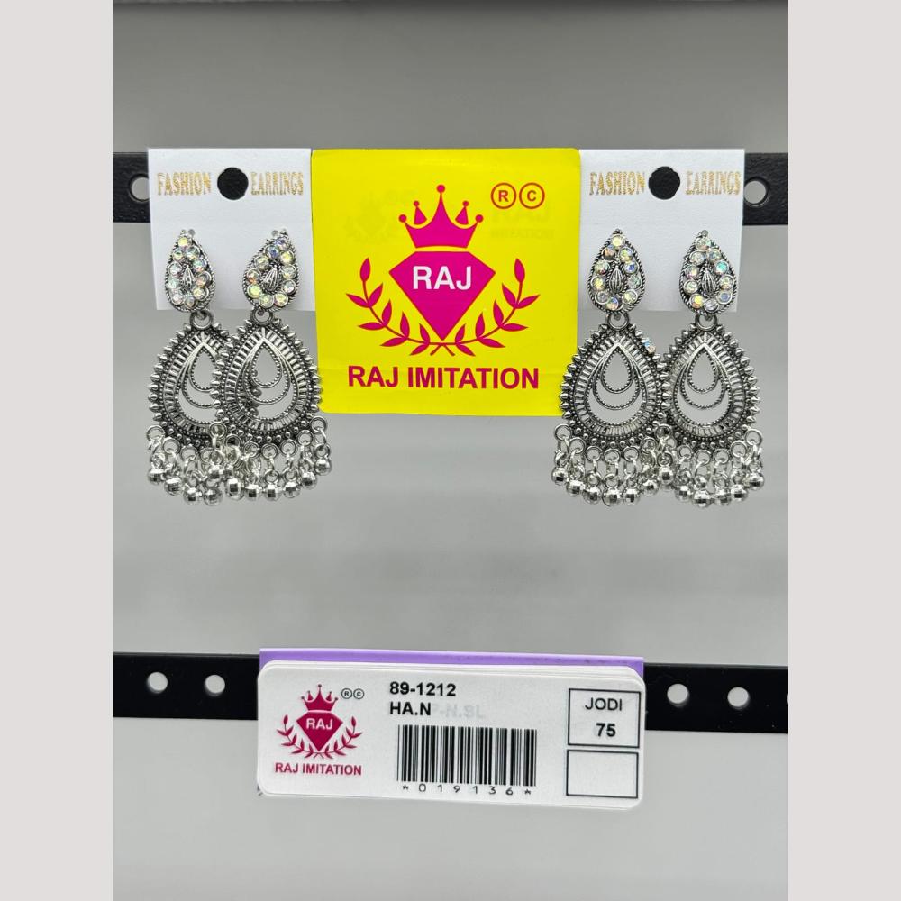 Raj Imitation Oxidised Austrian Dangler Earrings