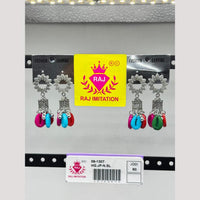 Raj Imitation Oxidised Shell Jhumki Earrings