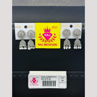 Raj Imitation Oxidised Austrian Jhumki Earrings
