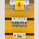 Raj Imitation Oxidised Austrian And Beads Jhumki Earrings