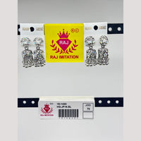 Raj Imitation Oxidised Austrian And Beads Jhumki Earrings