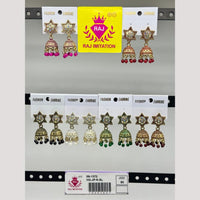 Raj Imitation Austrian And Beads Jhumki Earrings