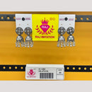 Raj Imitation Oxidised Crystal Stone And Beads Jhumki Earrings