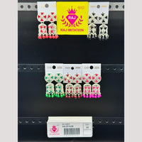 Raj Imitation Austrian And Beads Jhumki Earrings