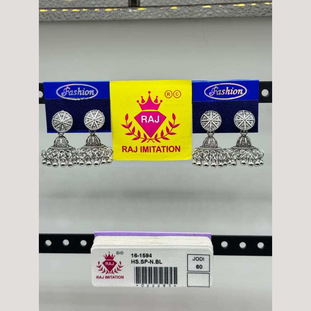Raj Imitation Oxidised Beads Jhumki Earrings