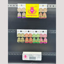 Raj Imitation Pota Stone And Beads Jhumki Earrings