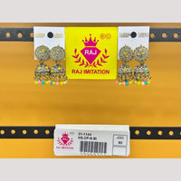 Raj Imitation Austrian And Beads Jhumki Earrings
