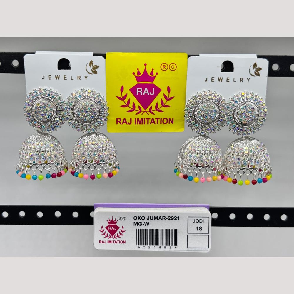 Raj Imitation Austrian And Beads Jhumki Earrings
