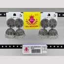 Raj Imitation Oxidised Austrian And Beads Jhumki Earrings