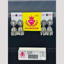 Raj Imitation Oxidised Austrian And Beads Jhumki Earrings