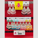 Raj Imitation Pota Stone And Beads Dangler Earrings