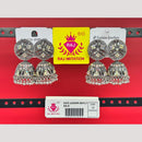 Raj Imitation Oxidised Austrian And Beads Jhumki Earrings