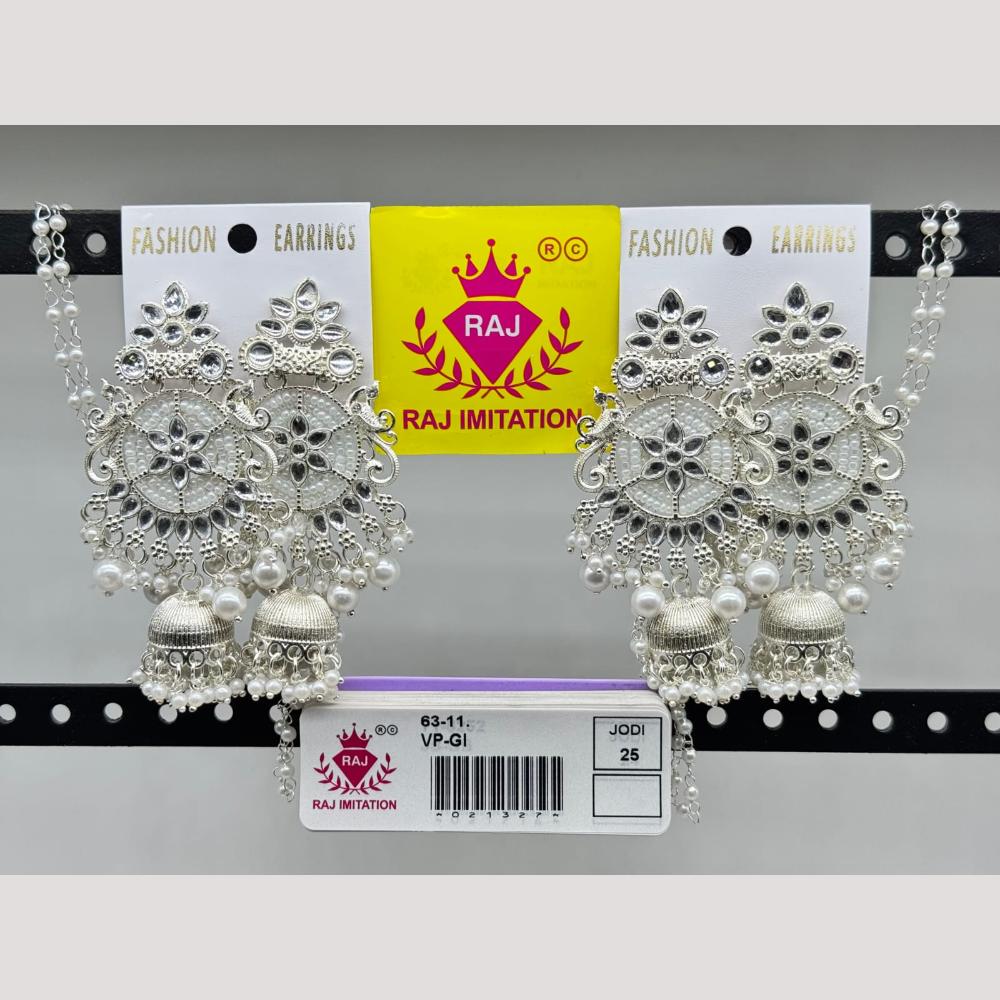 Raj Imitation Kundan Jhumki Earrings