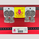 Raj Imitation Oxidised Austrian And Beads Jhumki Earrings