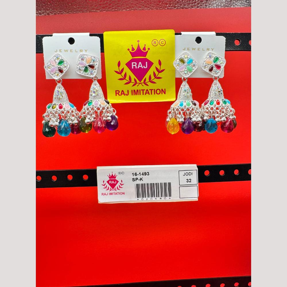 Raj Imitation Austrian And Beads Jhumki Earrings