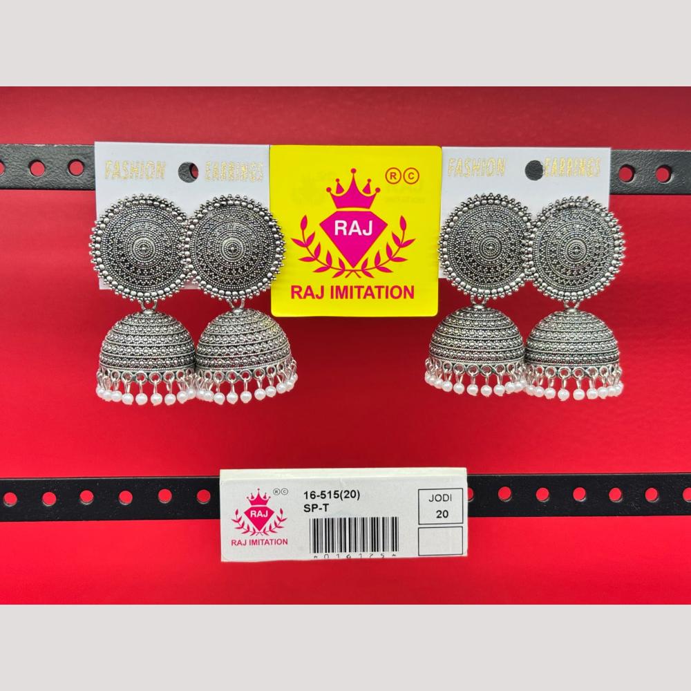 Raj Imitation Oxidised Beads Jhumki Earrings