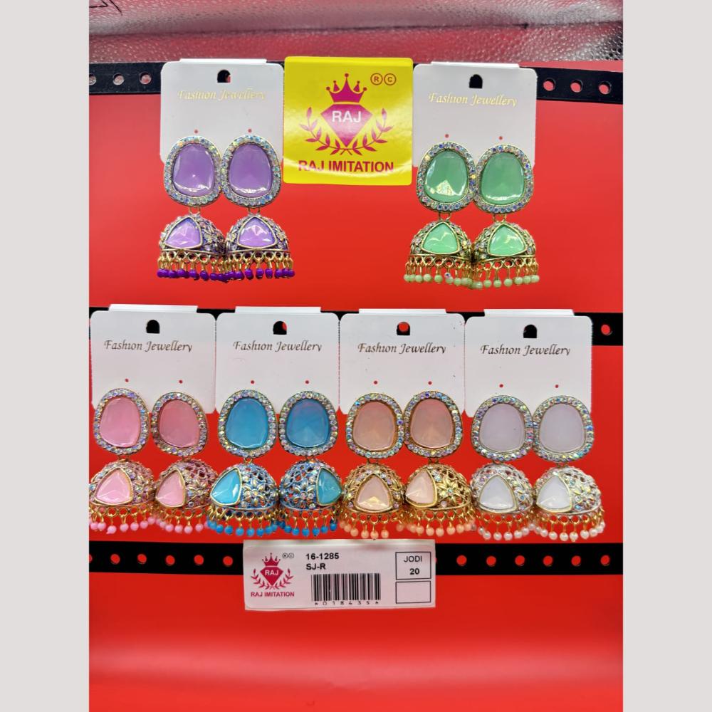 Raj Imitation Austrian And Beads Jhumki Earrings