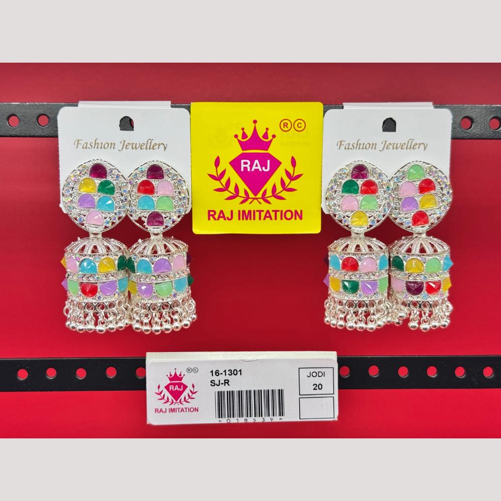 Raj Imitation Austrian And Beads Jhumki Earrings