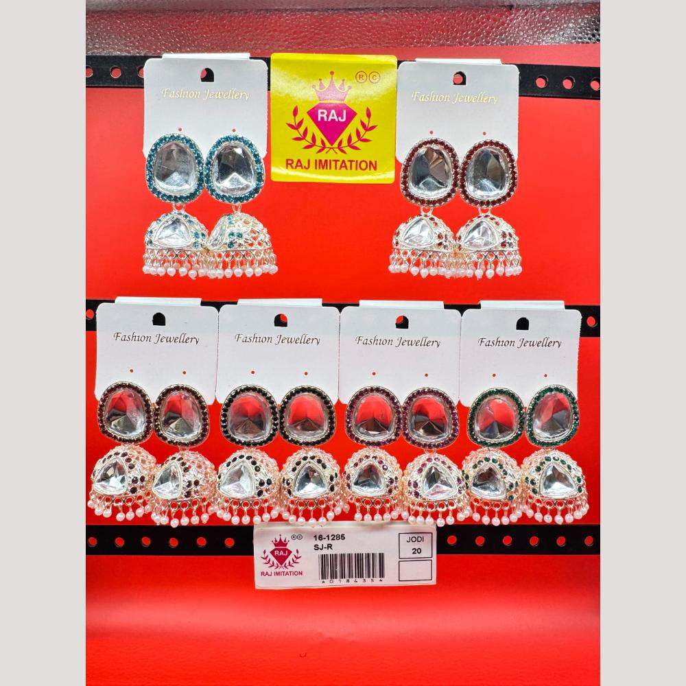 Raj Imitation Kundan Jhumki Earrings