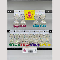 Raj Imitation Crystal Stone And Beads Jhumki Earrings