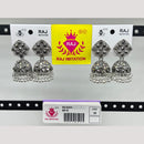 Raj Imitation Oxidised Austrian And Beads Jhumki Earrings