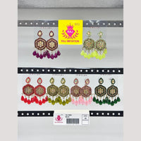 Raj Imitation Austrian And Beads Dangler Earrings