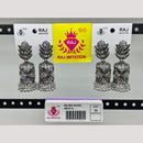 Raj Imitation Oxidised Austrian And Beads Jhumki Earrings
