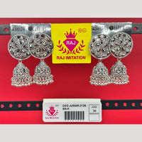 Raj Imitation Oxidised Beads Jhumki Earrings
