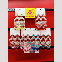 Raj Imitation Pota Stone And Beads Dangler Earrings