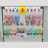 Raj Imitation Pota Stone And Beads Dangler Earrings