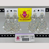 Raj Imitation Pota Stone And Beads Dangler Earrings