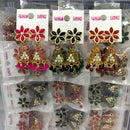 Raj Imitation Crystal And Pearls Jhumki Earrings