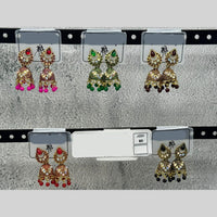 Raj Imitation Traditional Austrian Stone And Pearl Jhumki Earrings for Women (Set of 60)