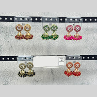 Raj Imitation Traditional Austrian Stone And Pearl Jhumki Earrings for Women (Set of 40)