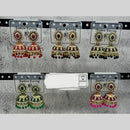Raj Imitation Traditional Pota Stone And Austrian Pearl Jhumki Earrings for Women (Set of 24)