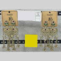 Raj Imitation Royal Pota Stone And Ghungroo Kashmiri Bell Jhumki( Pack of 18)