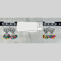 Raj Imitation Oxidised Austrian Stone And Pearl Jhumki Earrings (Set of 40)