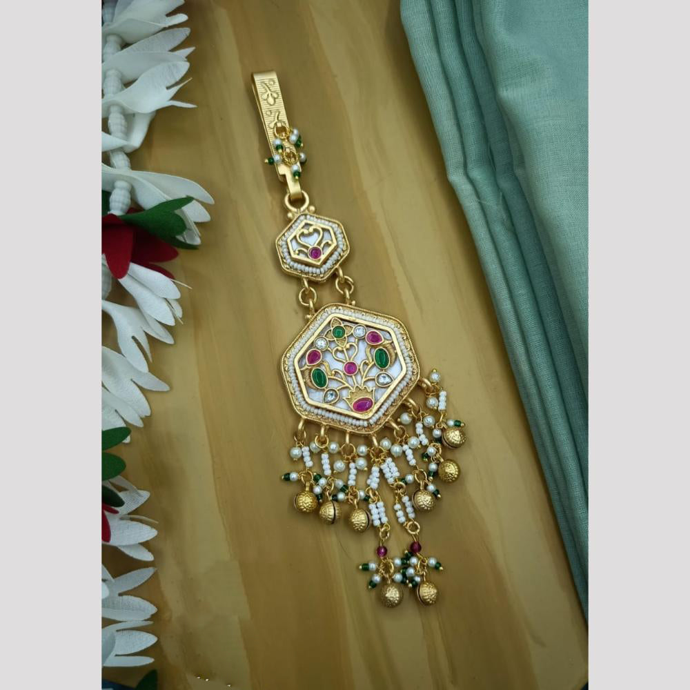 Tanish Art Jewellery Pota Stone And Pearls Kamar Challa