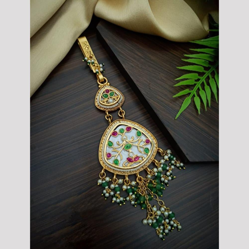 Tanish Art Jewellery Pota Stone And Pearls Kamar Challa