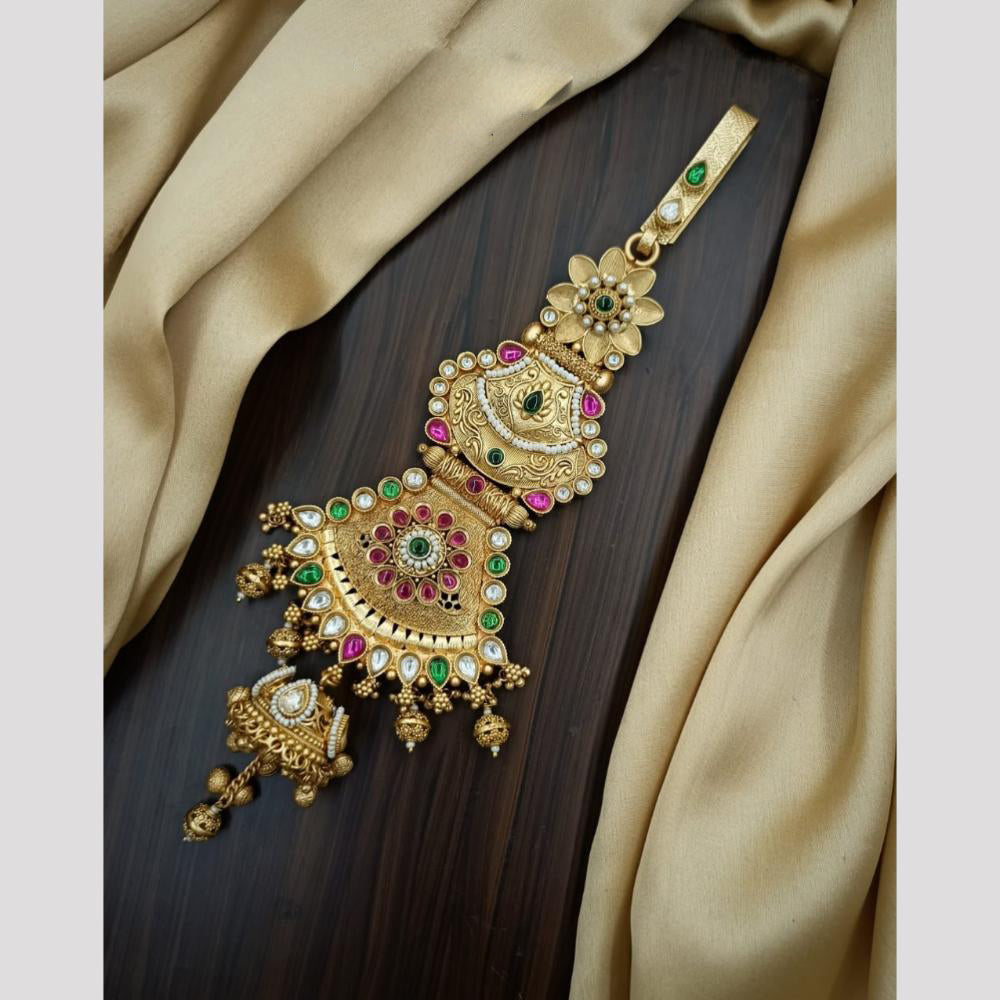 Tanish Art Jewellery Pota Stone And Pearls Kamar Challa