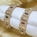 Tanish Art Jewellery Traditional Pota Stone And Pearl Bangles Set for Women
