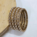 Tanish Art Jewellery Crystal And Pearl  Bangles Set