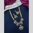 Tanish Art Jewellery Timeless Grace Pota Stone And Pearl Necklace Set