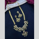 Tanish Art Jewellery Timeless Grace Pota Stone And Pearl Necklace Set