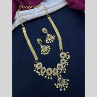 Tanish Art Jewellery Timeless Grace Pota Stone And Pearl Necklace Set